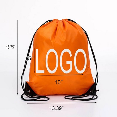 21D Polyester Double-Shoulder Drawstring Pouch with the Capability of Printing Characters 16"x 14"