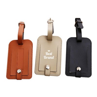 Creative PU Leather Luggage Tags For Boarding