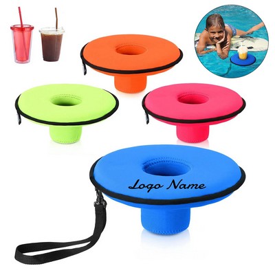 Neoprene Floating Drink Holder with Lanyard