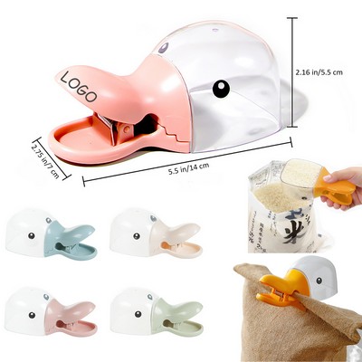 Creative Duck Head Shape Multi-function Seal Clip Scoop