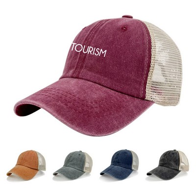 Washed baseball cap