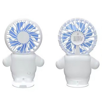 300 mAh Chargeable Cartoon Spaceman Handheld Fan