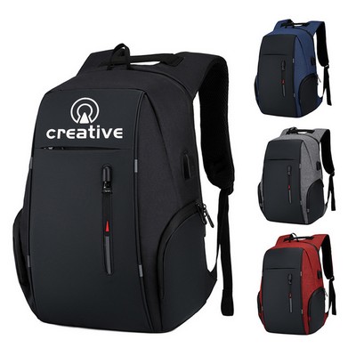Large Travel Laptop Backpack W/ USB Port Charger