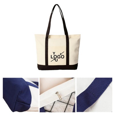 Personalized Canvas Captain Tote Bag