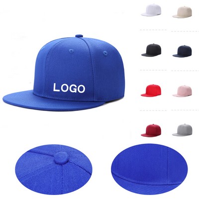 Adjustable Flat Bill Snapback Cap for Urban Style