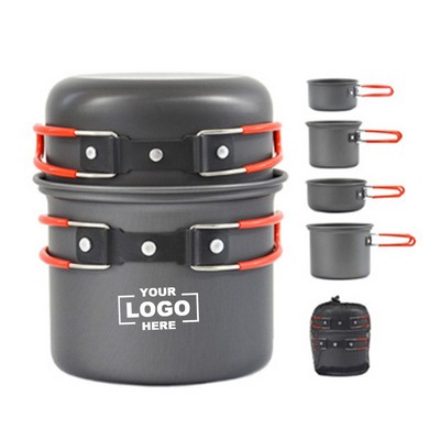 Camping Cookware Mess Kit Lightweight Camping Cooking Set