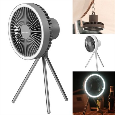 3-in-1 Rechargeable Fan with Light and Power Bank