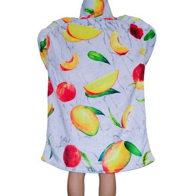 Flannel Tv Blanket Oversize Hoodie For Adult