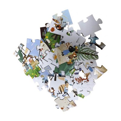 24pcs Paper Puzzle Packed By Custom Color Box