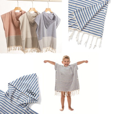Turkish Cotton Kids Hooded Beach Towel