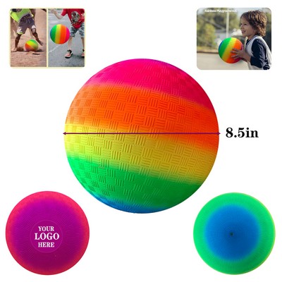 8.5" PVC Rainbow Playground Balls