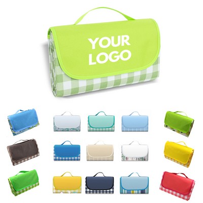 71" x 59" Foldable Waterproof Portable 600D Oxford Picnic Blanket Play Mat