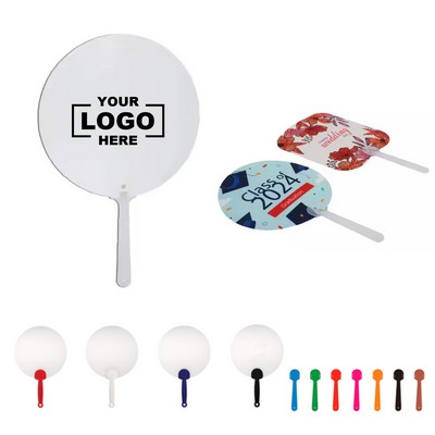 Circular Plastic Promotional Hand Fan