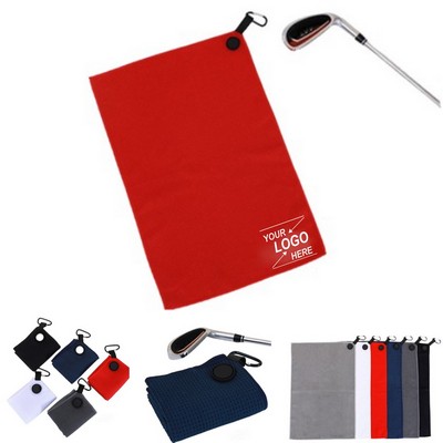 Golf Towel with Clip Microfiber Waffle Design