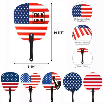 4th of July American Flag Handheld Fans
