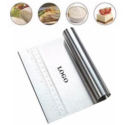 Graduated Stainless Steel Dough Scraper