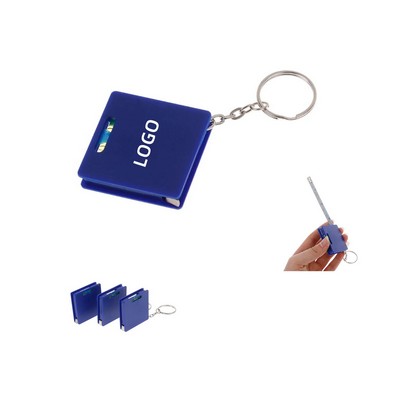 Square Tape Measure Level Keychain