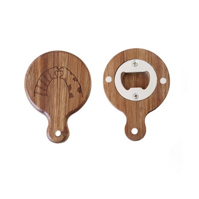 Wooden Fridge Magnet Bottle Opener