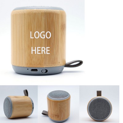 3"Eco-Friendly Bamboo Wood Bluetooth Speaker