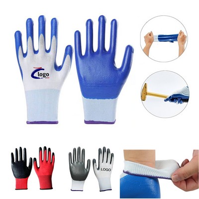 Nitrile Palm Coated Knit Gloves Work Gloves