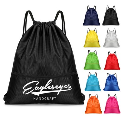 Drawsting Backpack with Front Pocket