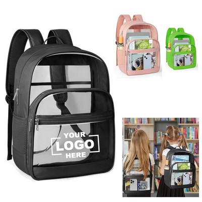 Heavy Duty Transparent Bookbag for School Clear Backpack