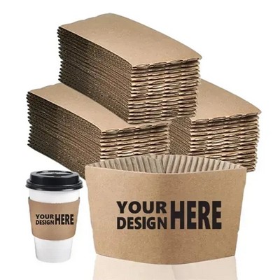 Customizable Kraft Paper Advertising Cup Cover Sleeve