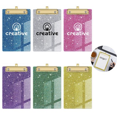 Acrylic Glitter Clipboards