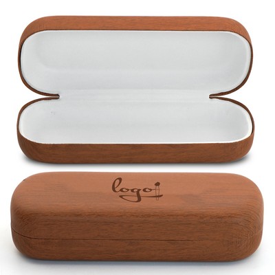 Wood Grain Anti-Pressure Anti-Aging Portable Retro Glasses Case With Customizable Logo