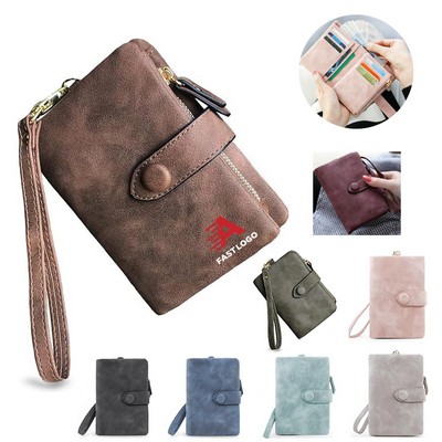 Women's Small Bifold PU Leather Wallets