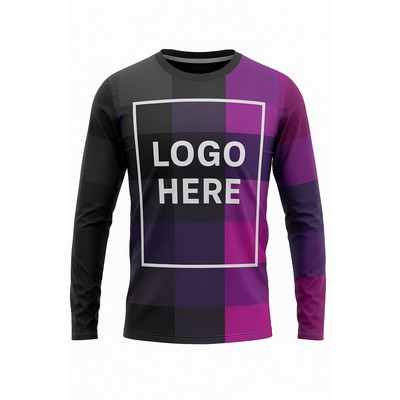 Long Sleeve T-Shirt Sublimation Spandex Interlock Unisex