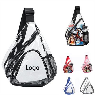 Transparent Triangle Travel Shoulder Crossbody Bag