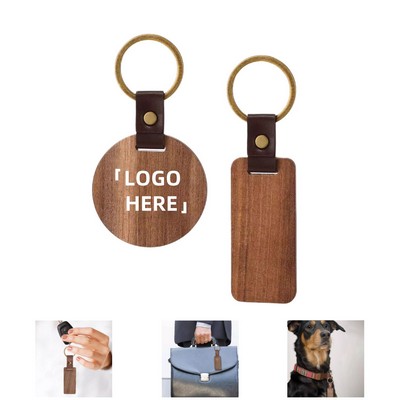 Walnut Keychain Luggage Tag