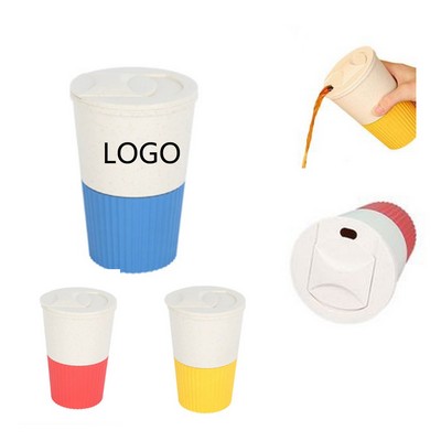 Eco-Friendly Wheat Straw Cup with Lid