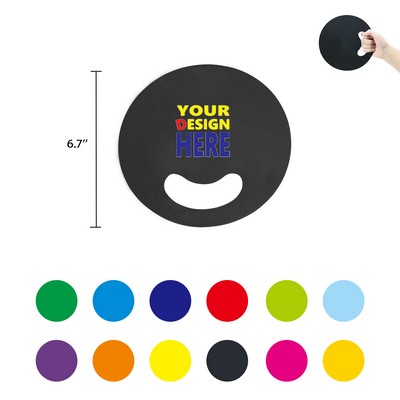 Round Plastic Die Cut Hand Fan