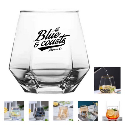 12Oz Diamond Shape Whiskey Glasses