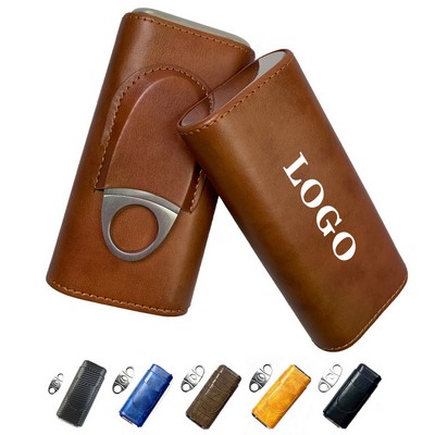 Elegant Leather Cigar Case