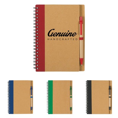 Eco-Friendly Kraft Spiral Notebook Set