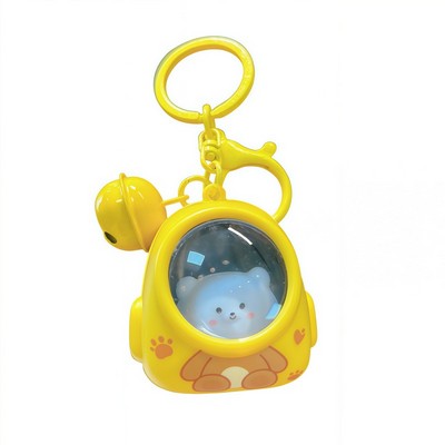 Astronaut Cat Light-Up Keychain for Backpacks and Gifts