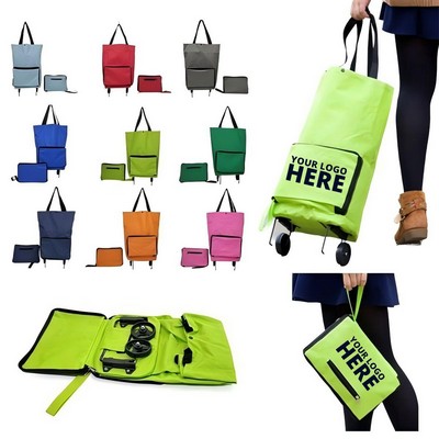Foldable Shopping Trolley Bag with Wheels