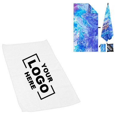 Large Microfiber Sports Towel 15x30 Full-Color