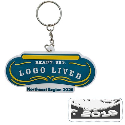 Custom 2D Epoxy Rubber PVC Keychain