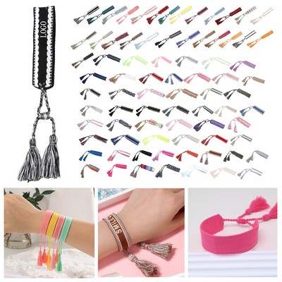 Bohemian Embroidered Tassel Bracelet Strap