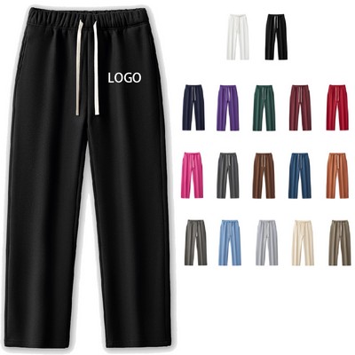 350G Heavyweight Fleece-lined Straight-leg Pants