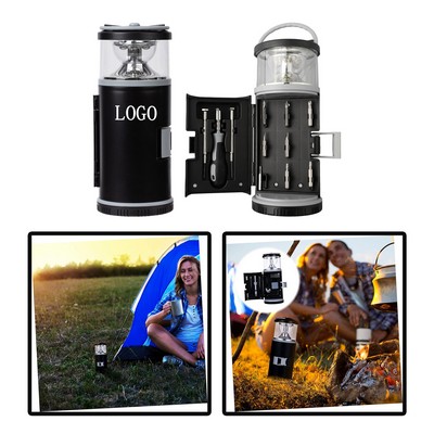 LED Lantern with 11-Piece Tool Kit