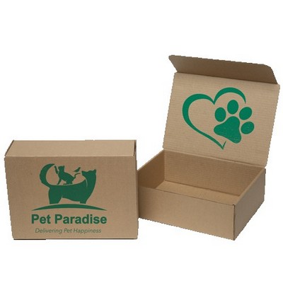 One Color Natural Display Mailer Box w/Inside Imprint (12" x 9" x 4")