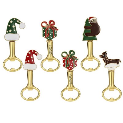 Christmas Bottle Opener Dog Bear Hat Design