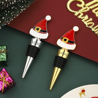Christmas Wine Bottle Stopper Santa Hat Red Wine Preservation Seal