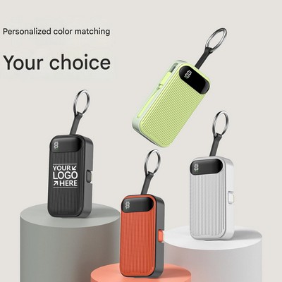 5000 mAh Keychain Mini Power Bank Capsule Portable Charger for Smartphones