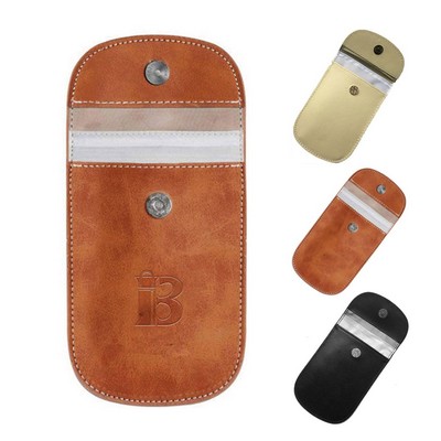 Leather RFID Shield Pouch